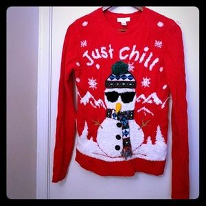 Just Chill ugly Christmas sweater
